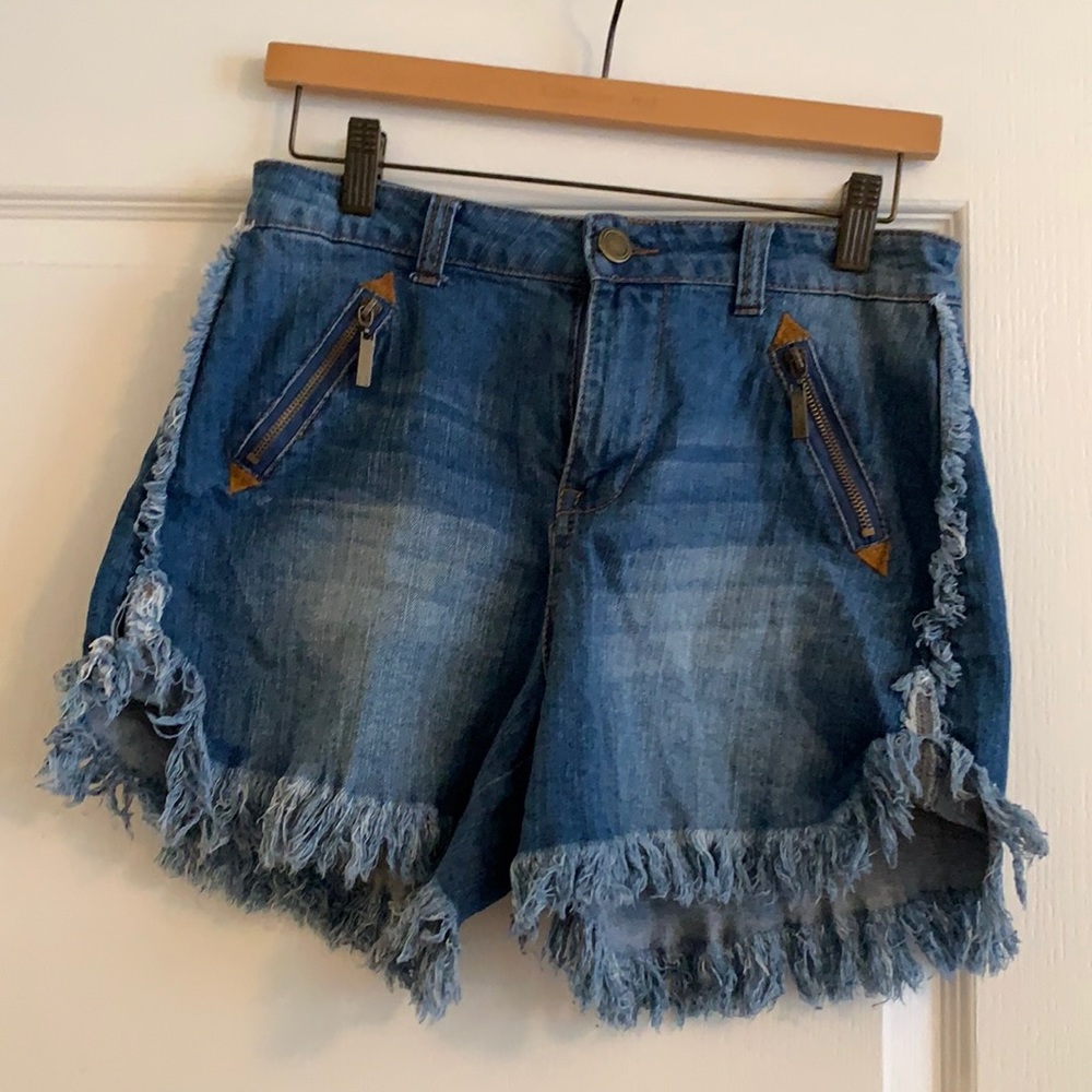 Frayed Jean Shorts